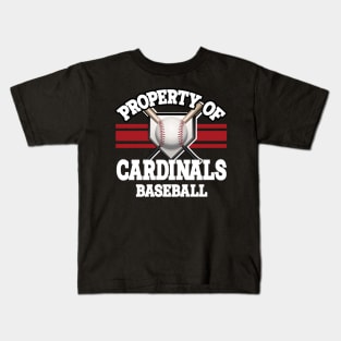 Proud Name Cardinals Graphic Property Vintage Baseball Kids T-Shirt